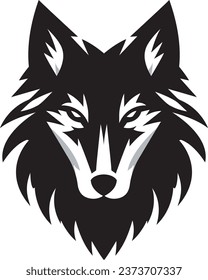 Wolf Face Vector Logo Illustration