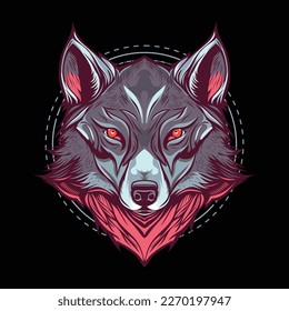 Wolf Fantasy Art Symmetrical Vector