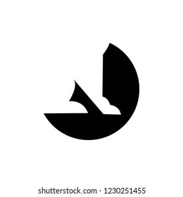 wolf feet vector logo