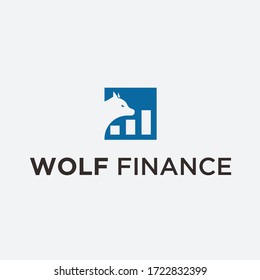 logo financiero del lobo/icono del lobo