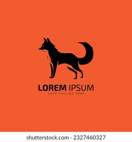 wolf or fox logo icon vector illustration design template