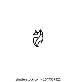 wolf fox logo vector icon illustration