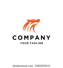 wolf fox minimalist logo design
