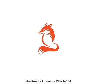 Wolf And Fox Silhouette Animal Mascot Logo Design Unique Vector Illustration.