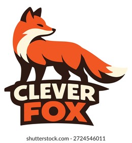Diseño de camiseta de Vector de lobo y zorro con tipografía atrevida e ilustración plana