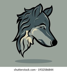 Wolf gaming mascot logo template, suitable for your team, business, and personal branding