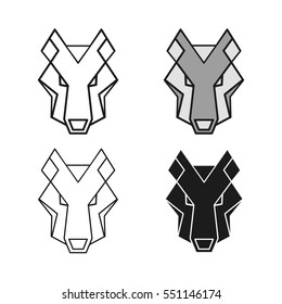 Wolf geometric head vector set