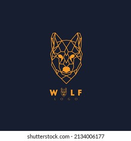 Wolf geometric logo design vector EPS10