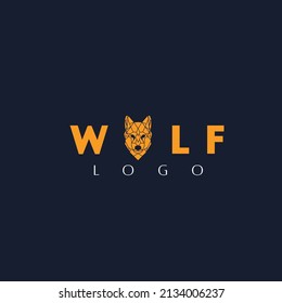 Wolf geometric logo design vector EPS10