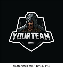 wolf germanic teutonic warrior esport gaming mascot logo template