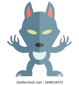 Wolf-Geist Einfache Illustration Clip Vektorillustration