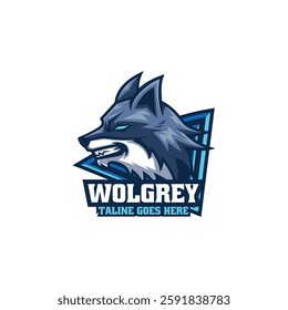 Wolf Grey E-Sport And Sport Logo