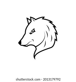 Wolfhand auf weißem Hintergrund. Perfekte Verwendung für Web, Muster, Design, Icon, ui, ux, etc.