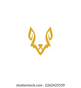 wolf head abstract line logo design, wolf logo