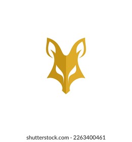 diseño del logotipo de la línea abstracta de la cabeza del lobo