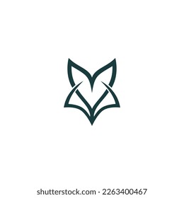 diseño del logotipo de la línea abstracta de la cabeza del lobo