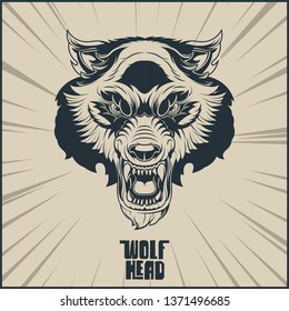 Wolf Head Angry Muzzle