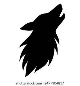 Wolf head animal silhouette. Vector image