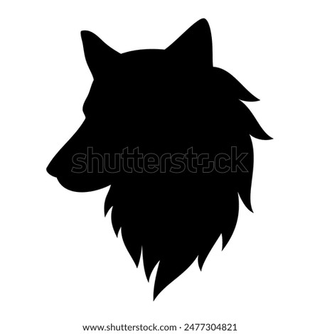 Wolf head animal silhouette. Vector image