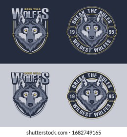 Logo-Illustration für Wolfenkopfzeichen