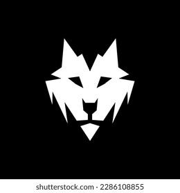 Wolf head beast geometric modern logo
