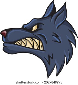 wolf head decal logo sketch
