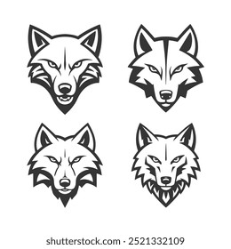 Wolf head. Design element for sport team logo, emblem, badge, mascot.