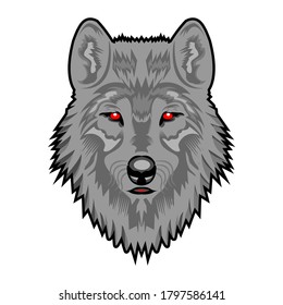 wolf head design illustration for koas, mascot, logos