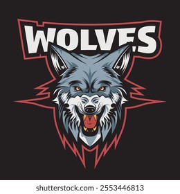 wolf head design vector illustration