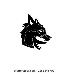Wolf head design,wolf head vector design element 