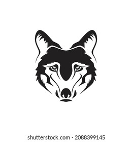 Wolf head drawing vector illustration