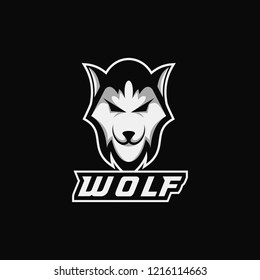 wolf head e sport mascot vector illustration amazing design for your company or brand