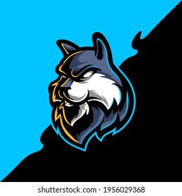 Wolf Head E Sport Mascot Logo