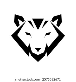 wolf head geometric logo design, wolf logo, animal logo