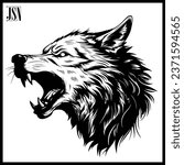 Wolf Head Growling Assertive Logo