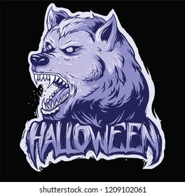 wolf head haloween