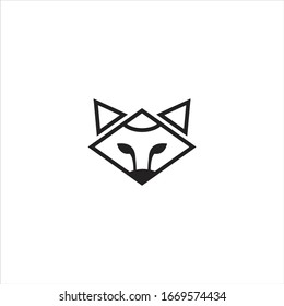  wolf head   icon Logo design Template Illustration Stock Vector