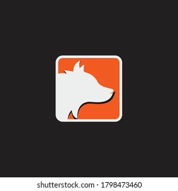 Wolf head icon logo design vector