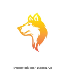 Wolf Head Icon Logo. Wolf Head Mascot. Wild Wolf Modern Logo