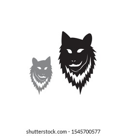 Wolf head icon logo vector illustration
