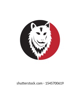Wolf head icon logo vector illustration