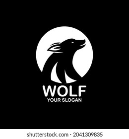 Wolf head icon logo vector. wolf animal vector