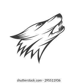 wolf head illustration
