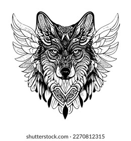 wolf head illustration exudes strength power and a wild spirit