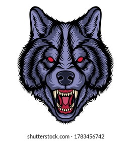 Wolf head illustration good for t-shirt