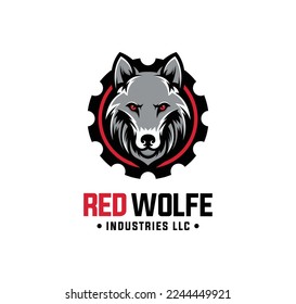 Plantilla de diseño de la ilustración del encabezado Wolf
