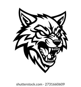 Plantilla de diseño de Vector de logotipo de mascota ilustración de cabeza de lobo eps 10