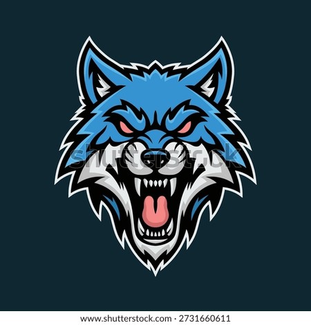 wolf head illustration mascot logo vector design template eps 10