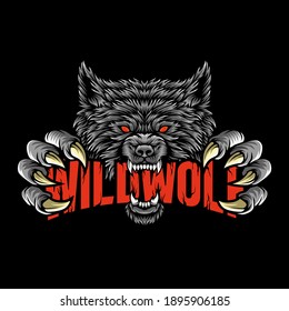 Wolf head illustration Premium Vector
