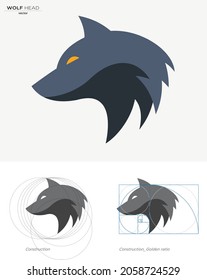 Wolf head illustrtion vector design